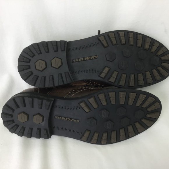 Skechers Men Shoes Brown Wing Tip Oxfords 8M - Picture 8 of 8